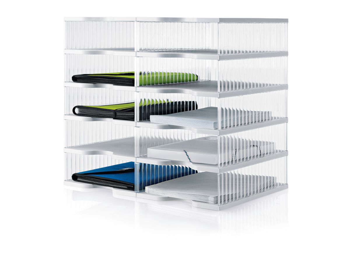 STYRO Sistema di archiv. Styrobig 228-0205.82 grigio/trasparente 10 scomp. (7612176066297)