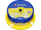 VERBATIM DVD+RW Spindle 4.7GB 43489 4x 25 Pcs (0023942434894)