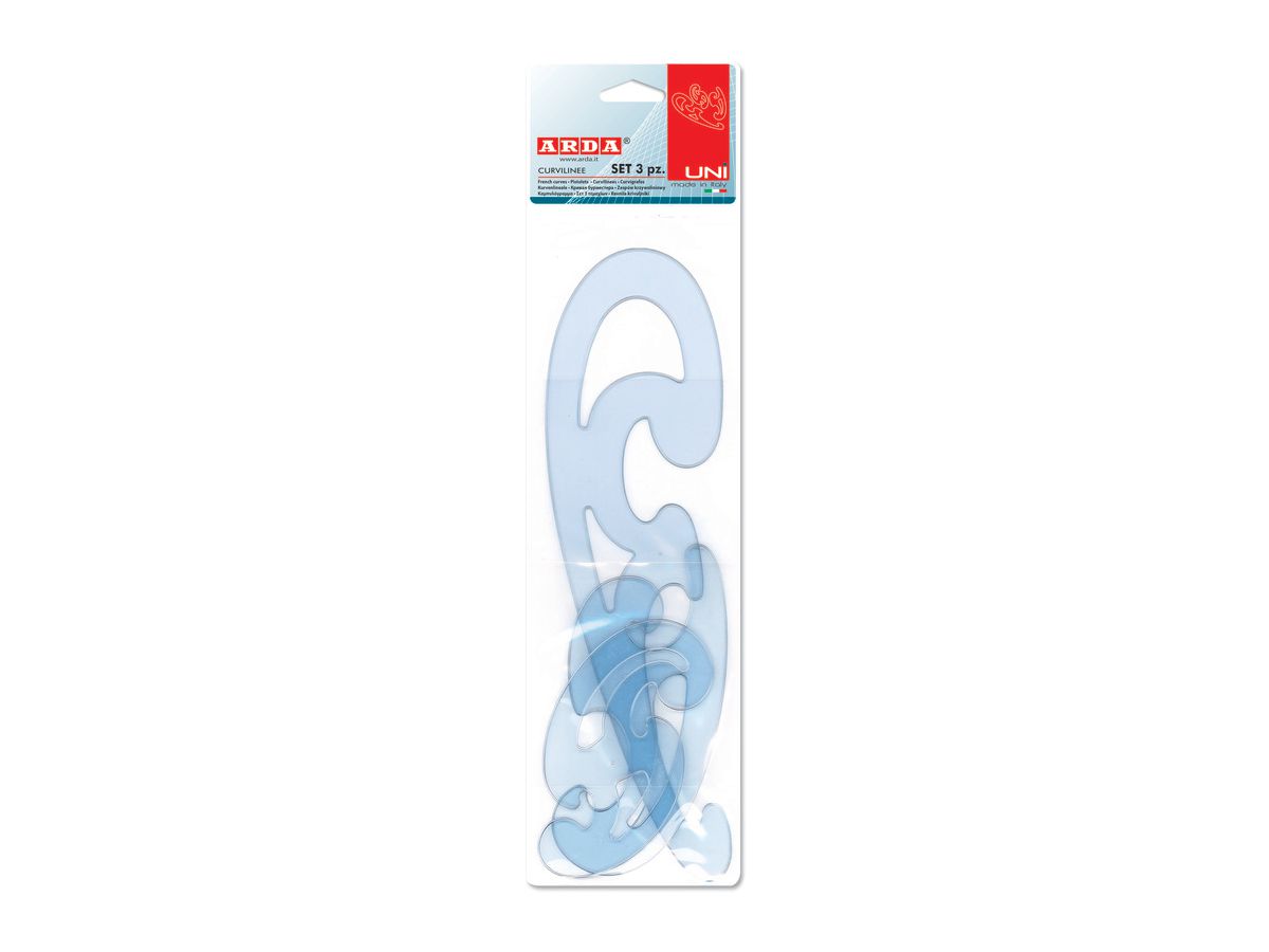 ARDA Gabarits courbes Set UNI 29012 3 pcs. (8003438290120)