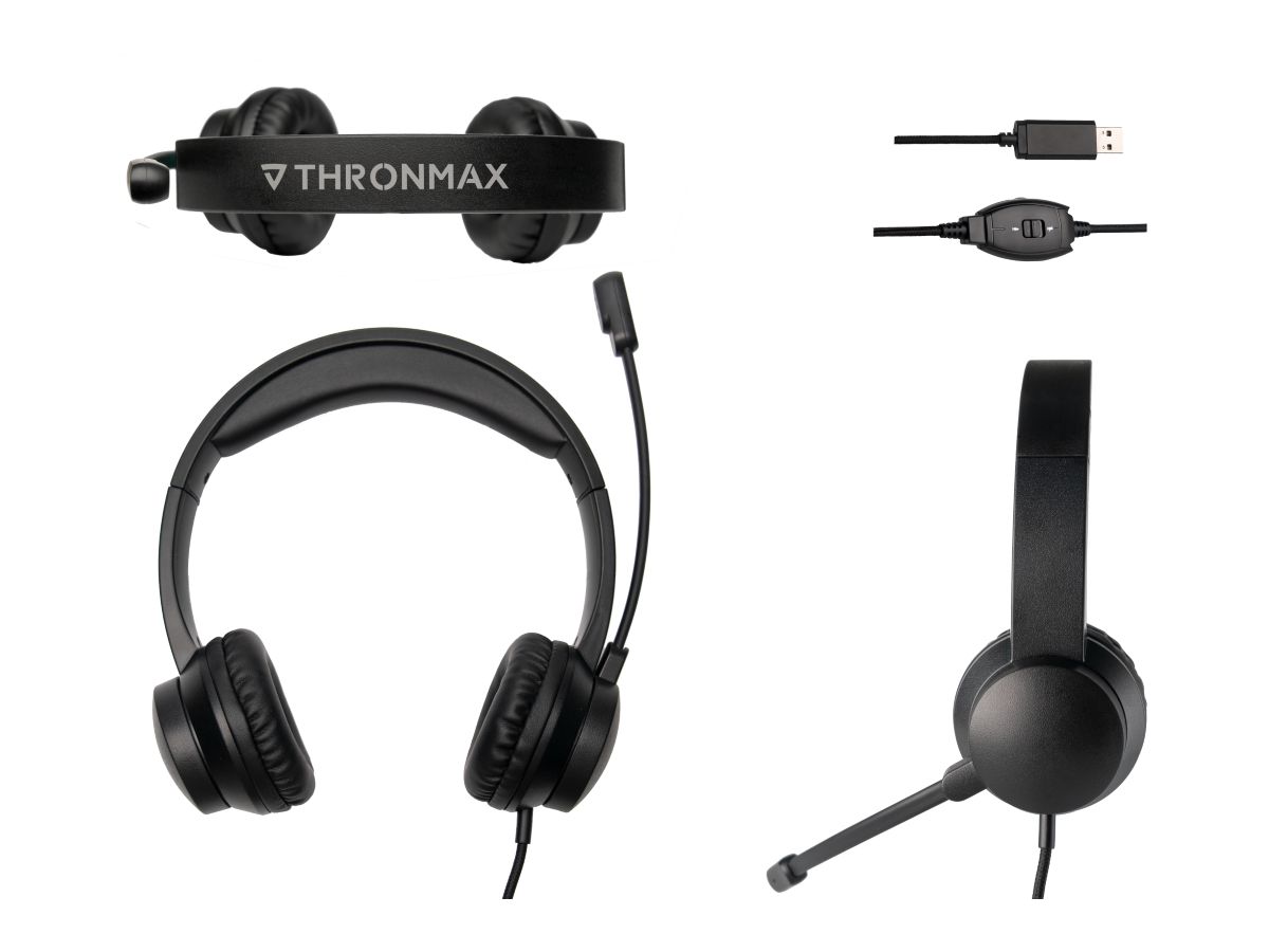 THRONMAX THX-20 PC/Mac THX-20 wired Chat Headset black (8711148977957)