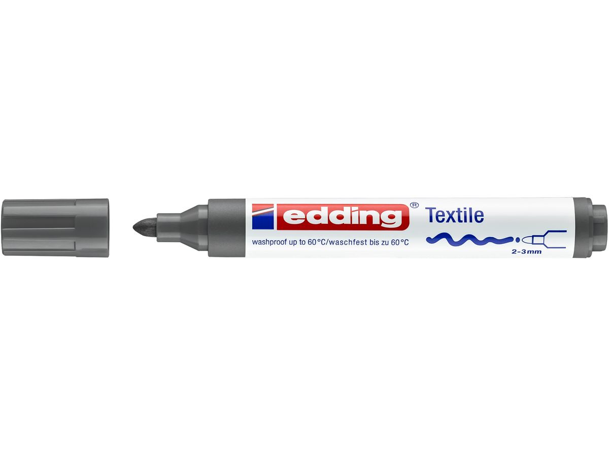 EDDING T-Shirt-Marker 4500 2-3mm 4500-12 grigio (4004764014835)
