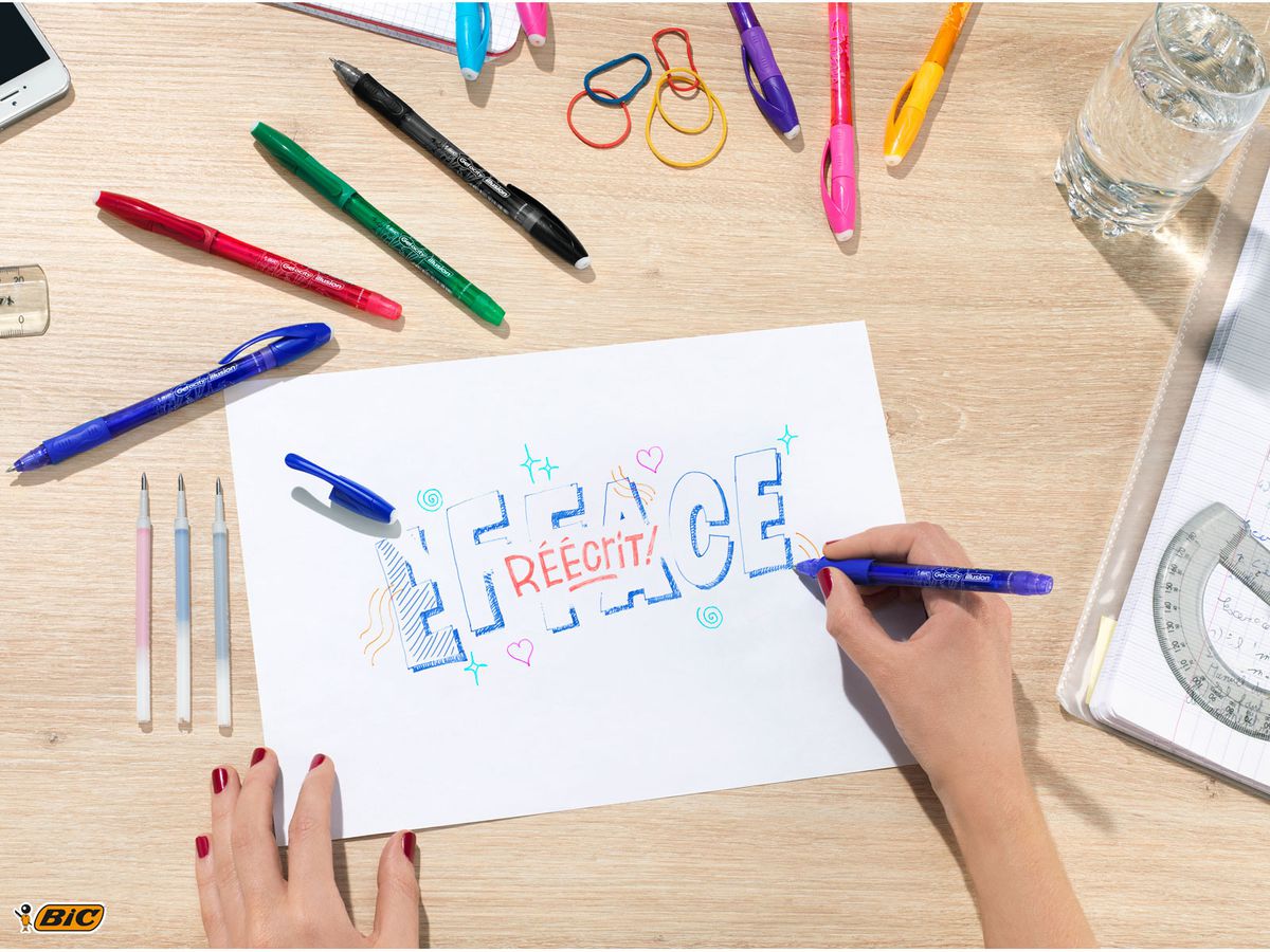 BIC Gel-ocity Illusion 0.3mm 943442 rosso, erasable (3086123425972)