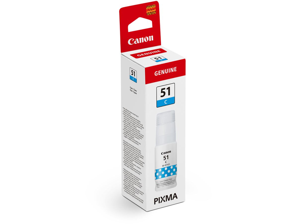 CANON Flacone d'inchiostro cyan GI-51C PIXMA G2520/G2560 70ml (4549292169829)