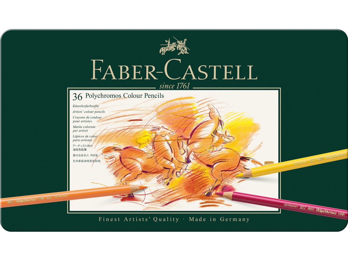 FABER-CASTELL Matita colorata Polychromos 110036 36 pz., Busta (4005401100362)
