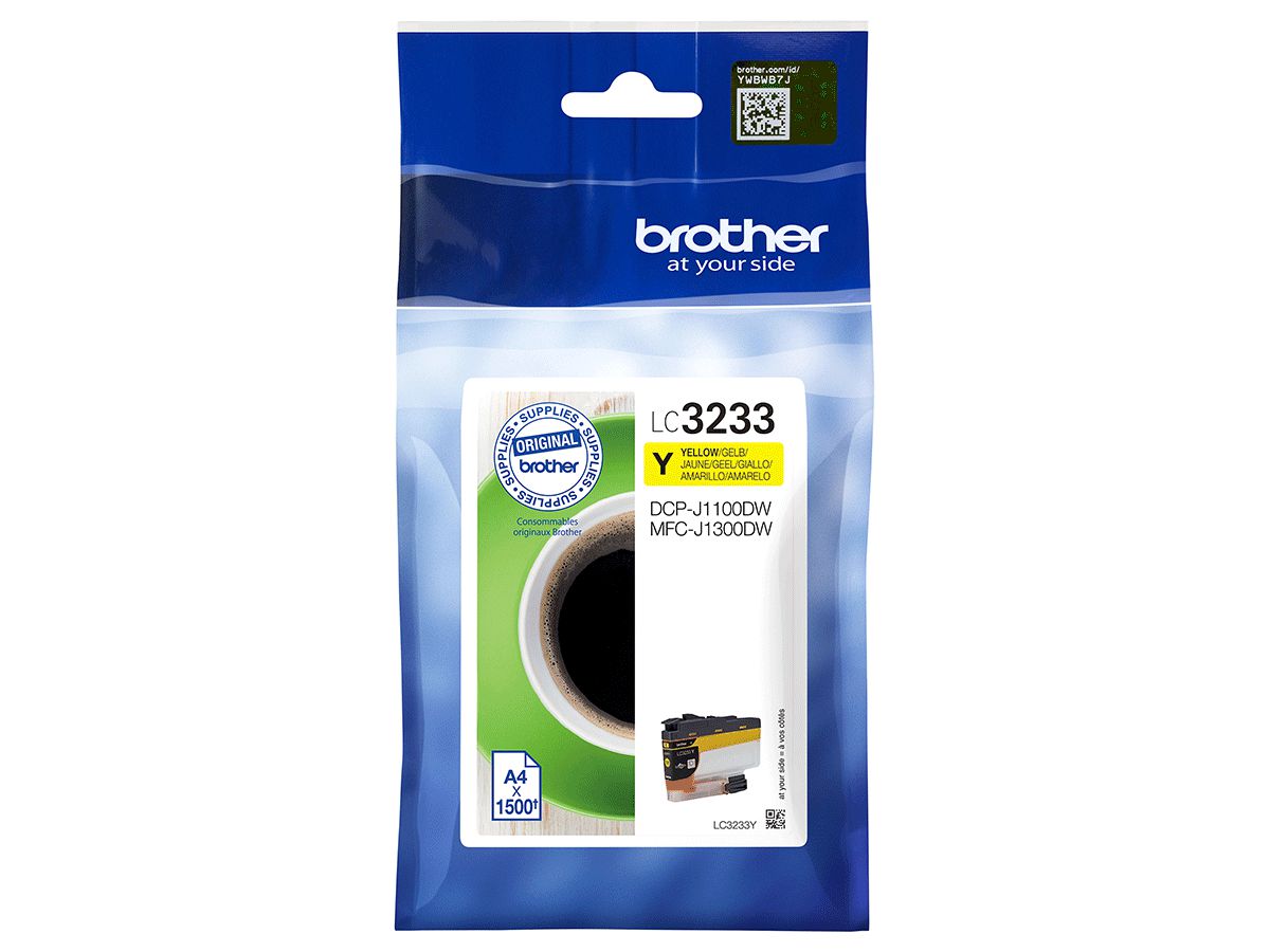 BROTHER Cartouche d'encre yellow LC-3233Y DCP-J1100DW 1500 pages (4977766789387)