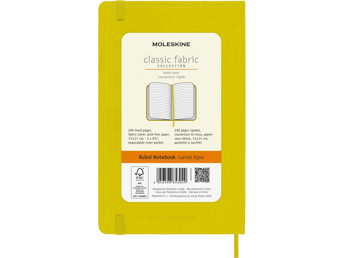 MOLESKINE Notizbuch Color 13x21cm 56598853049 gelb, liniert, 192 Blatt, HC (8056598853049)