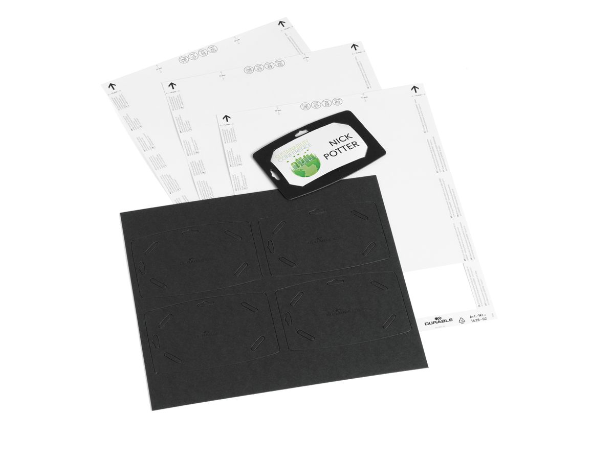 DURABLE Badge Papier recyclé 827301 54x90mm 20 pcs. (4005546741055)