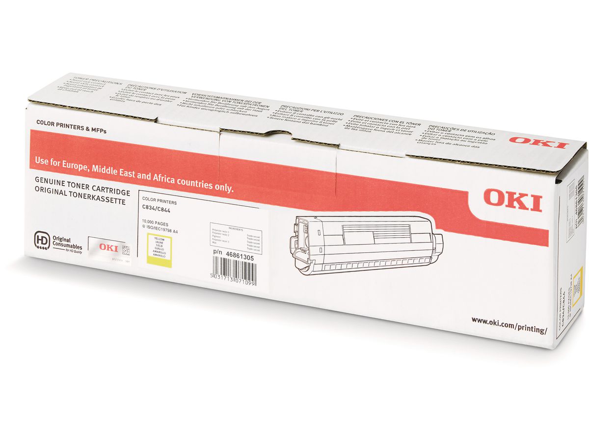 OKI Toner yellow 46861305 C834/844 10'000 pagine (5031713071099)