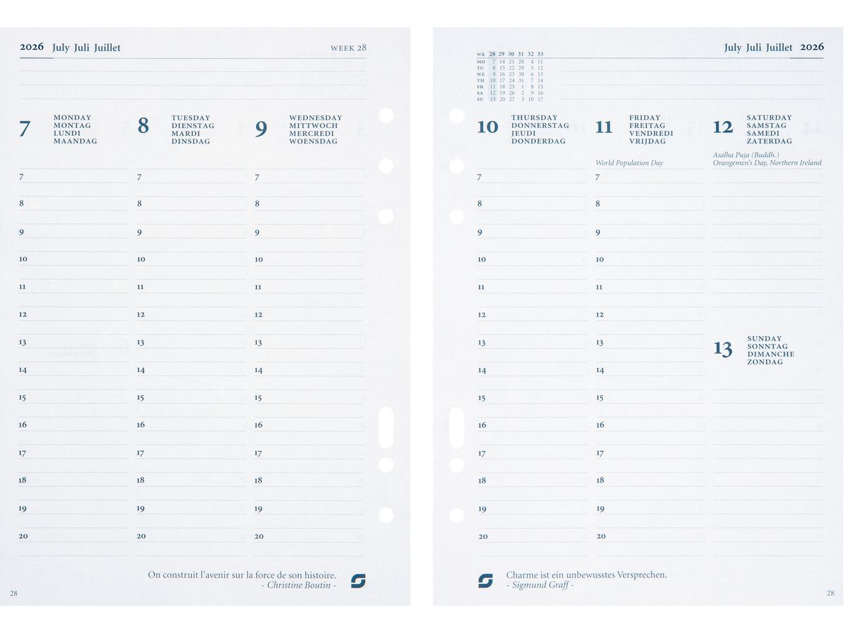 SUCCES Agenda A5 2026 847207000026U 1S/2P recharge 14.8x21cm (8717481254397)