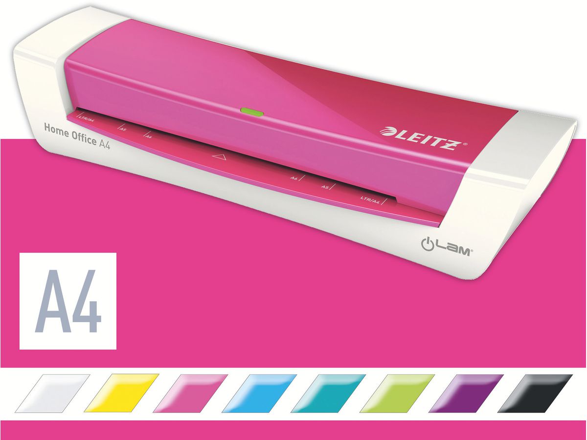 LEITZ Plastificatr. iLAM Home Office 73680023 pink A4 (4002432112937)