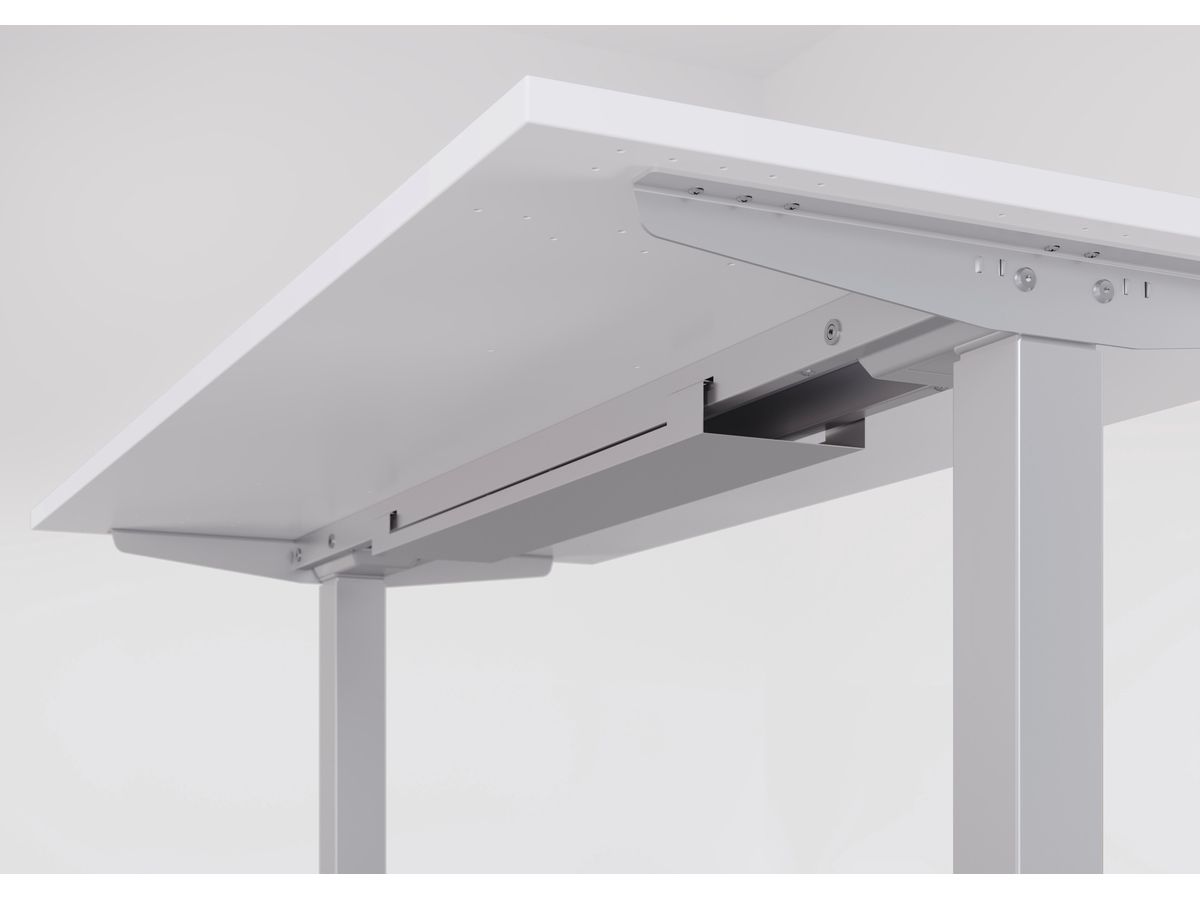 APOLLO Table de bureau ONE 160x80cm VXMST16/W/S blanc/argent électrique (4032062151952)