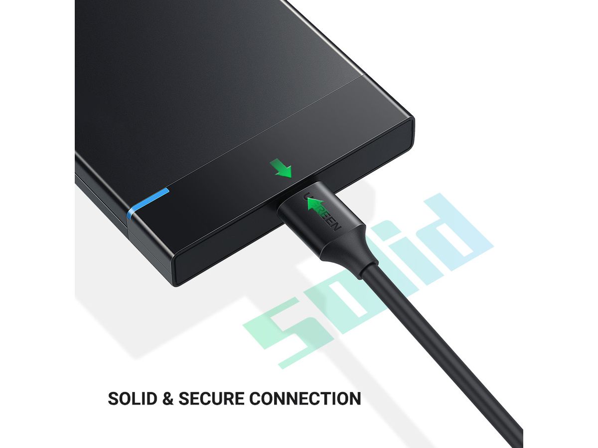 UGREEN USB-C to Micro B Cable 20103 1m, Black, (BB) (6957303821037)