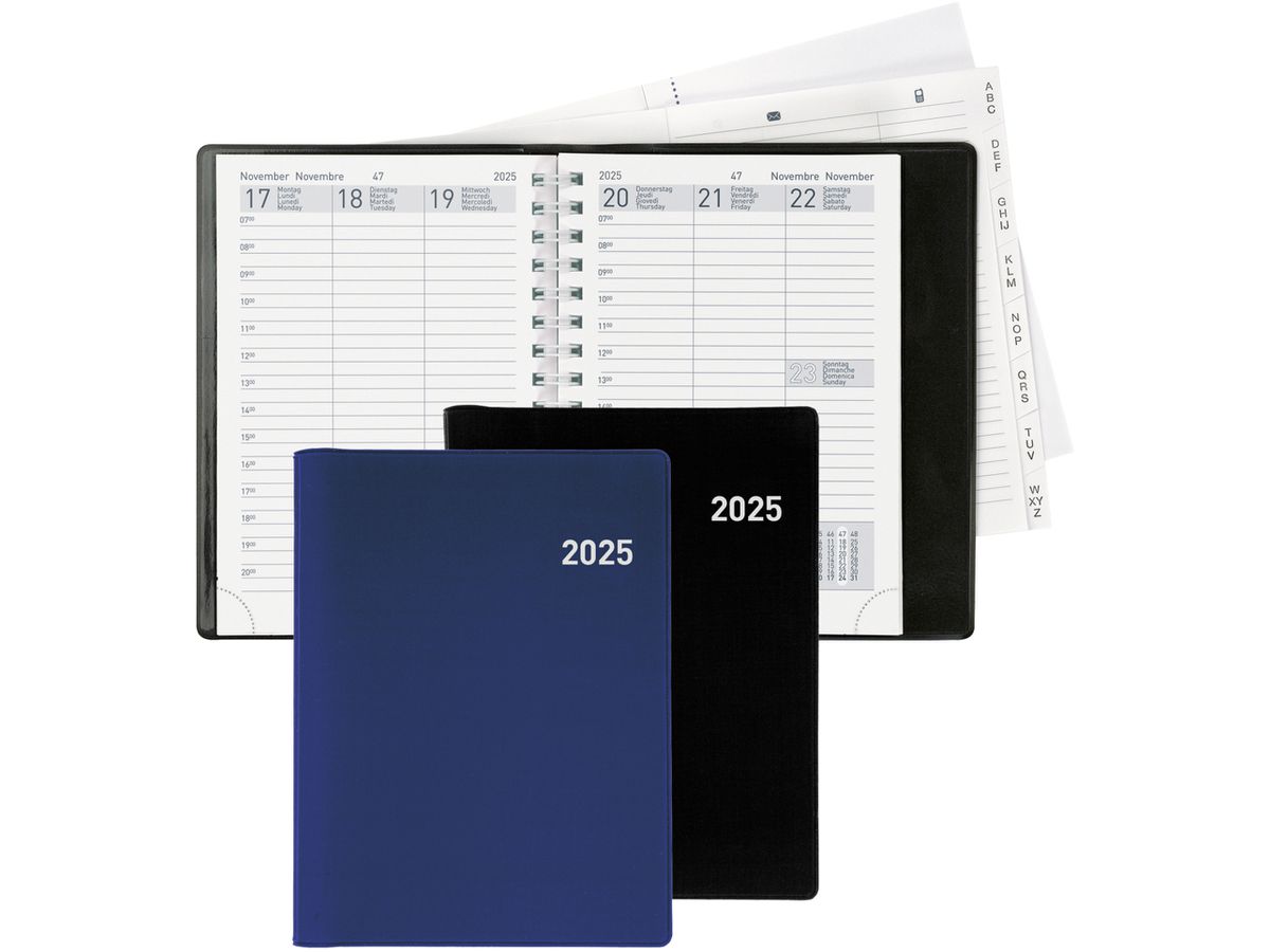 BIELLA Agenda Rex Wire-O 2026 825773020026U 1S/2P noir ML 10.1x14.2cm (7611365525973)