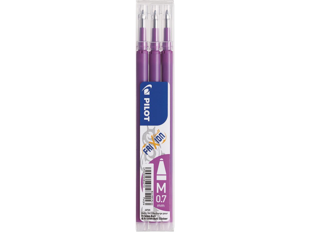 PILOT FriXion Refill 0.7mm BLS-FR7-PU lilac 3 pezzi (4902505584213)