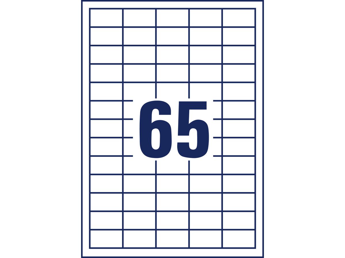 AVERY ZWECKFORM Etichette 38x21,2mm LR3666 recycling 6500 pezzi (4004182035382)