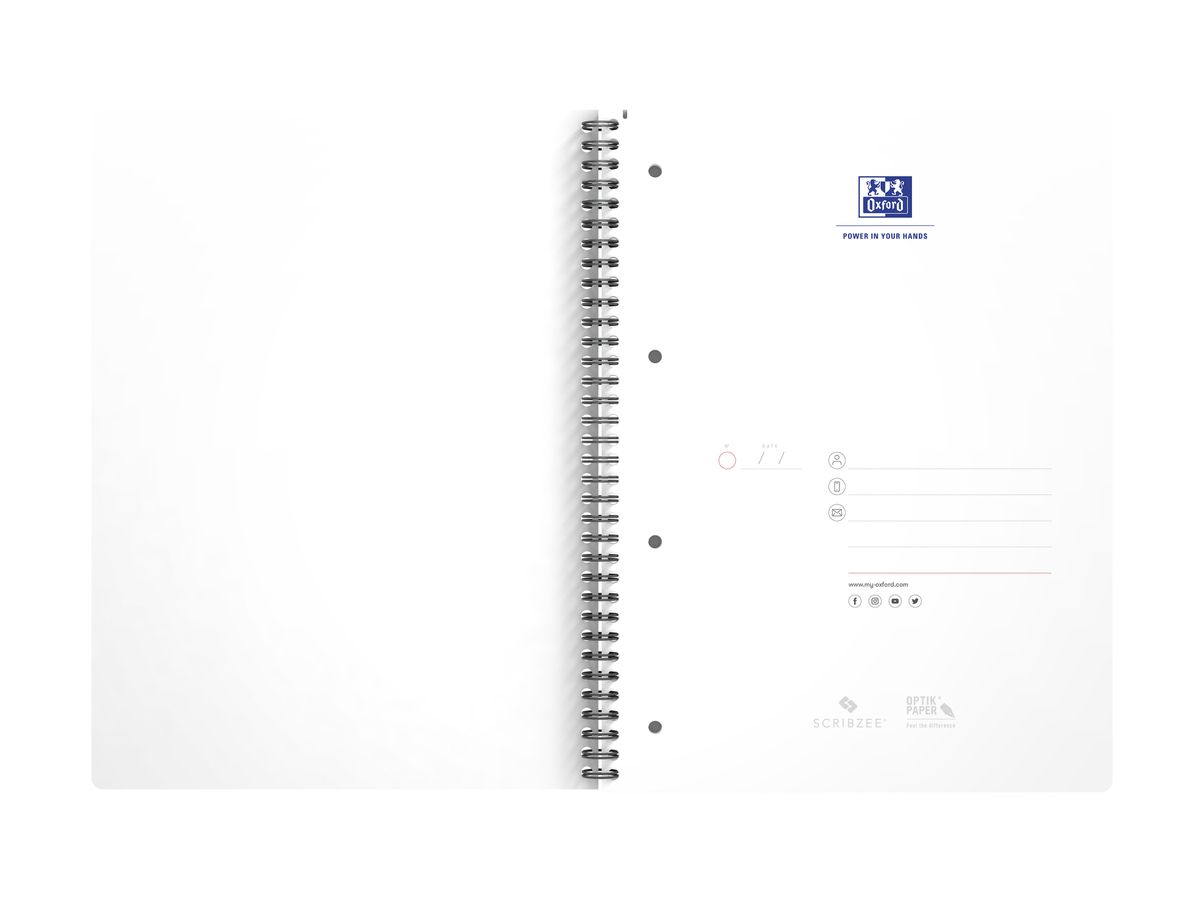 OXFORD Collegeblock A4+ 100050227 rigato 8mm, 90g 70 fogli (4006144939370)