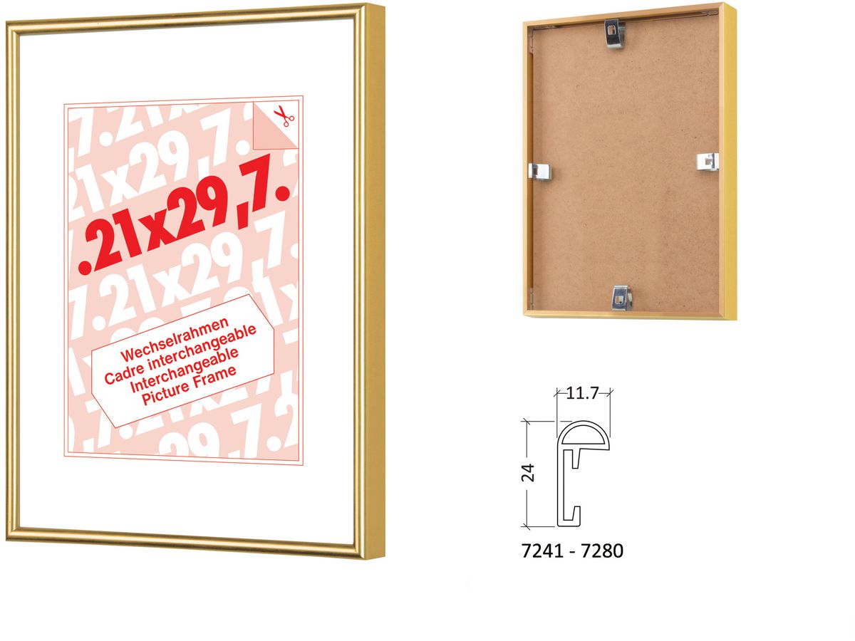 DEBEX Wechselrahmen 21x29,7cm 725002-210X2 Kunststoff weiss (7611195203188)