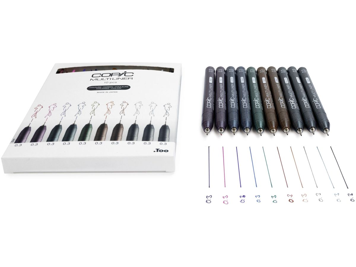 COPIC Multiliner 0.3mm 22075620 Color Set, 10 pz. (4013695264912)