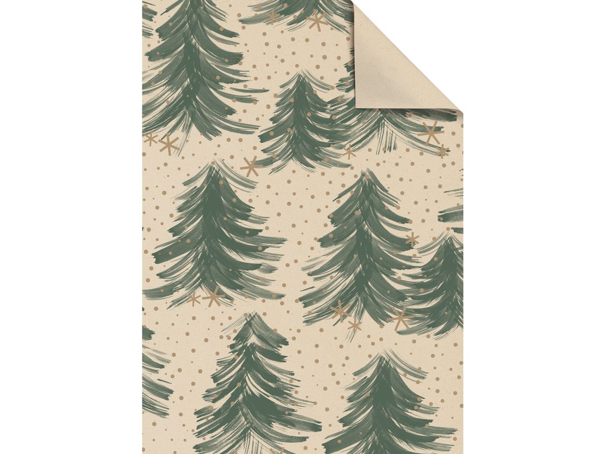 STEWO Geschenkpapier Inverno 2512525547 dunkelgrün 50x70cm (7630050876237)