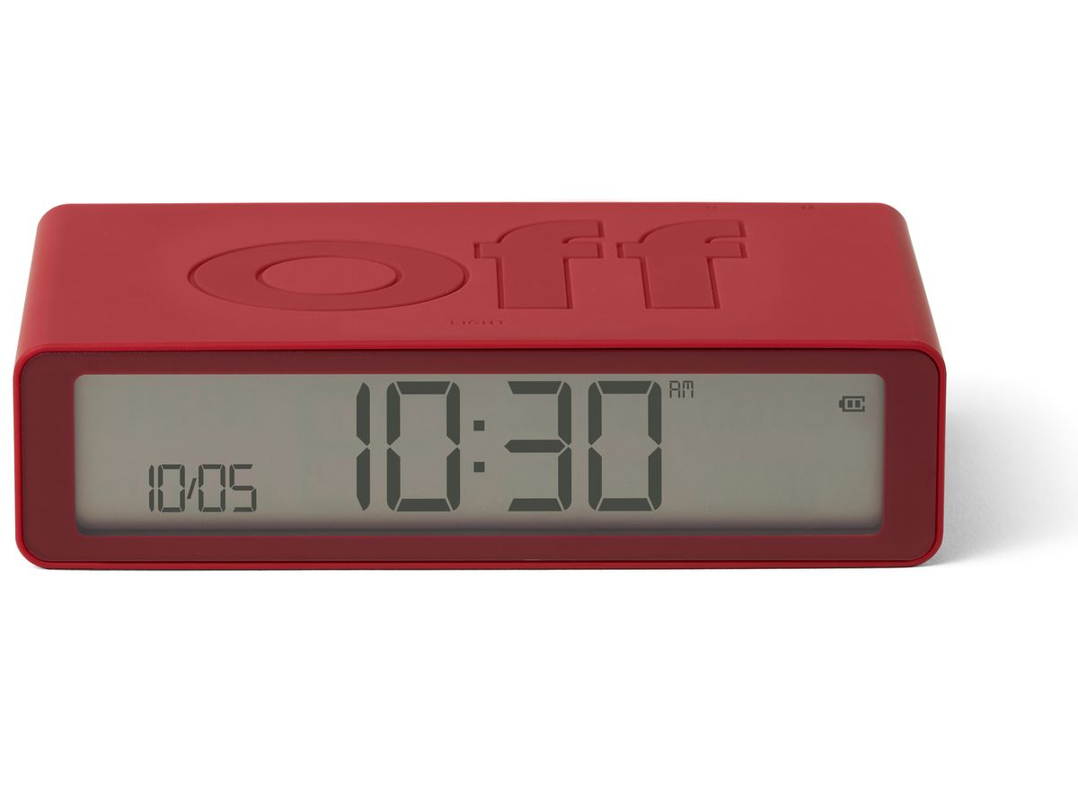 LEXON Réveil Flip Classic LR157R9 rouge, USB-C (3660491209374)