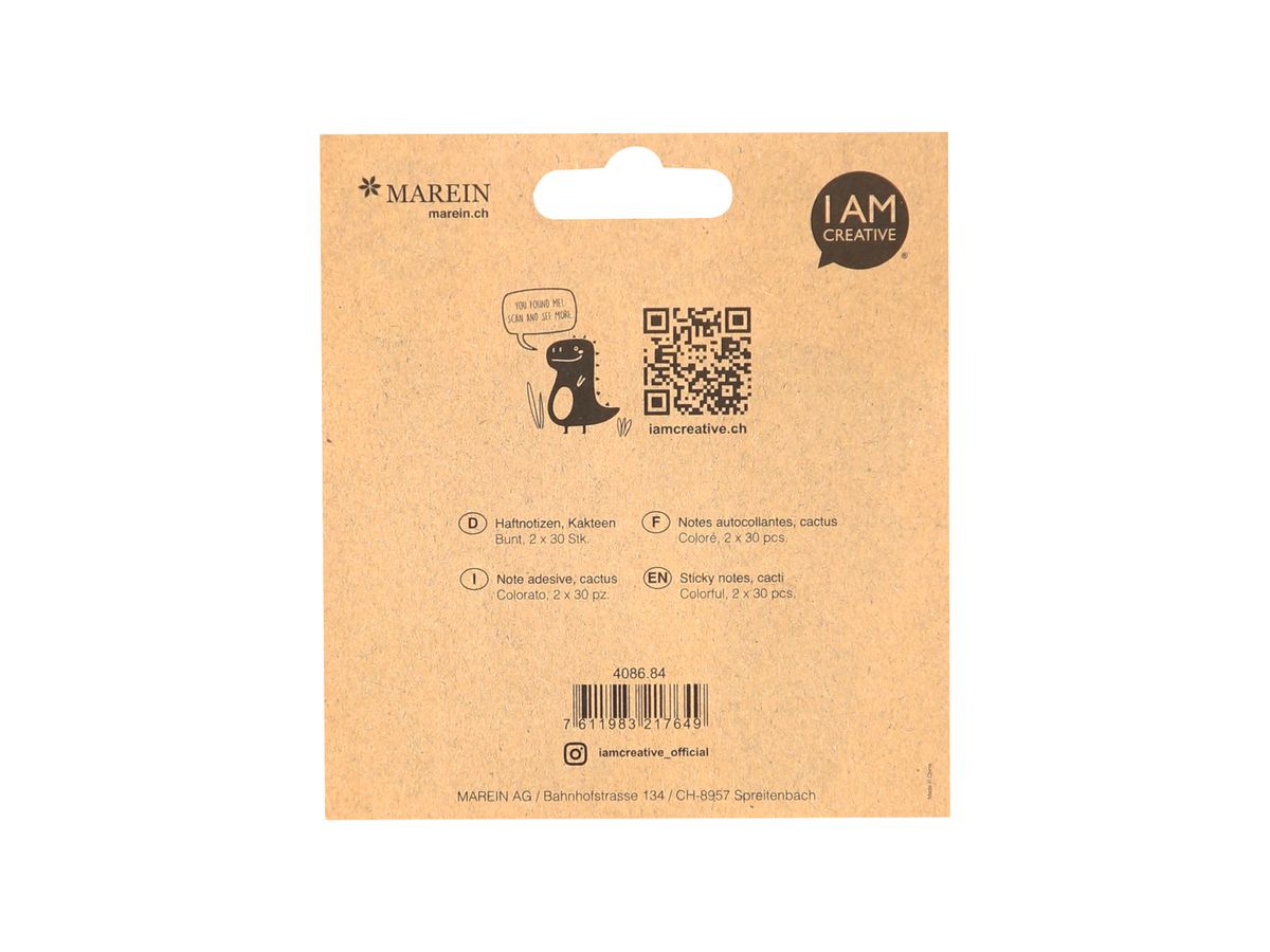 I AM CREATIVE Notes autocollantes 4086.84 Cactus 60 feuilles (7611983217649)