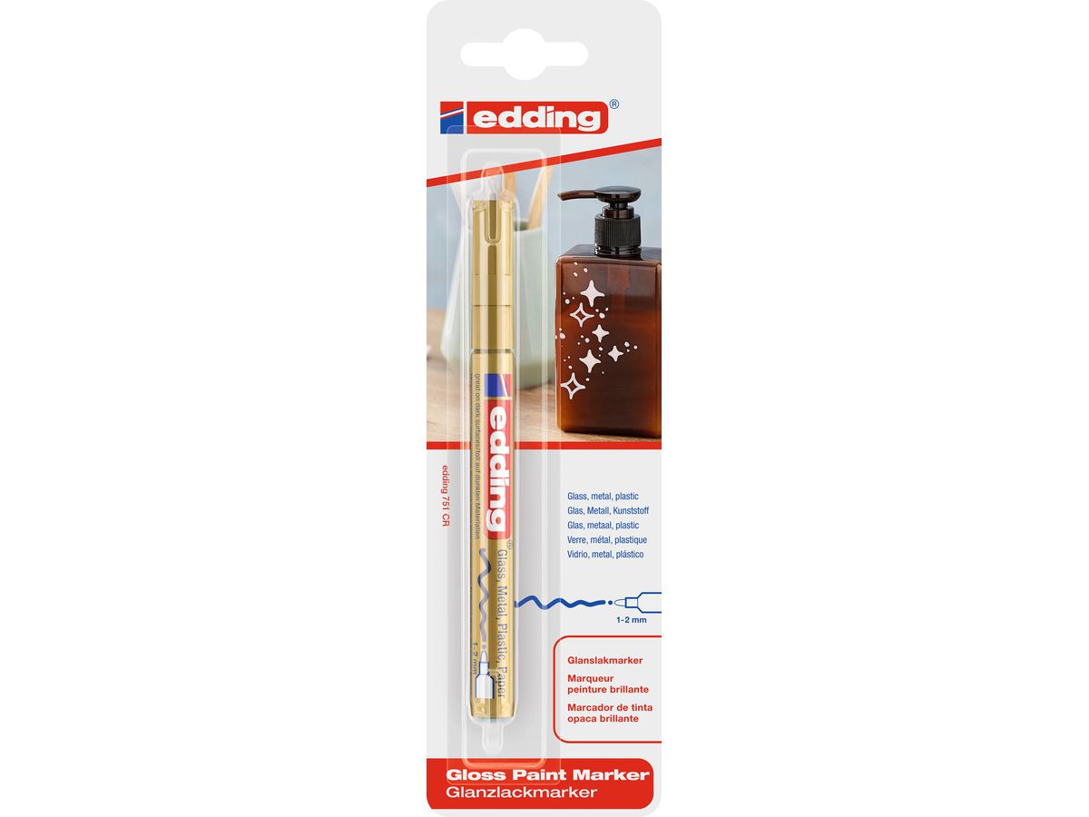 EDDING Paintmarker 751 CREA 1-2mm 751BLI-53 CREA oro Blister (4004764801565)