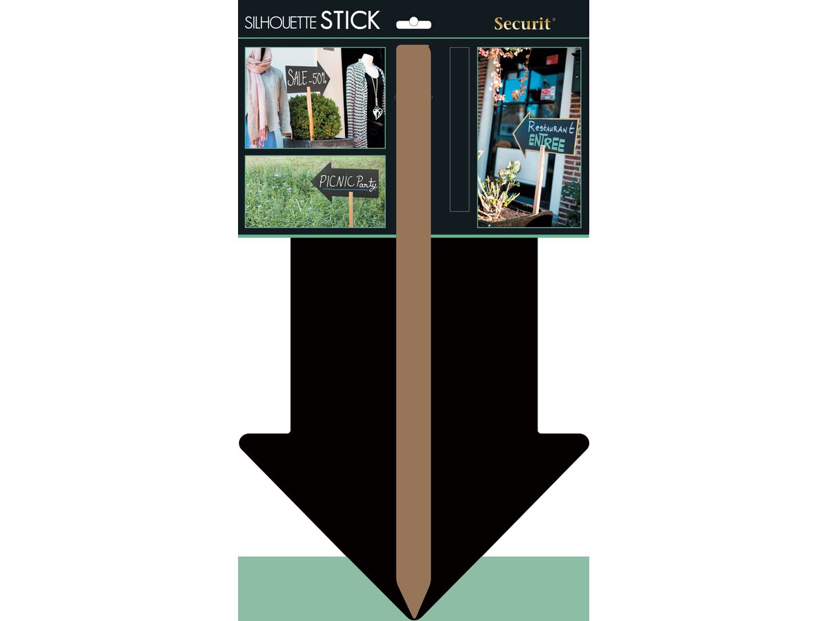 SECURIT Lavagna Gesso ARROW FBS-ARROW nero 67x49.2x0.2cm (8718226499264)