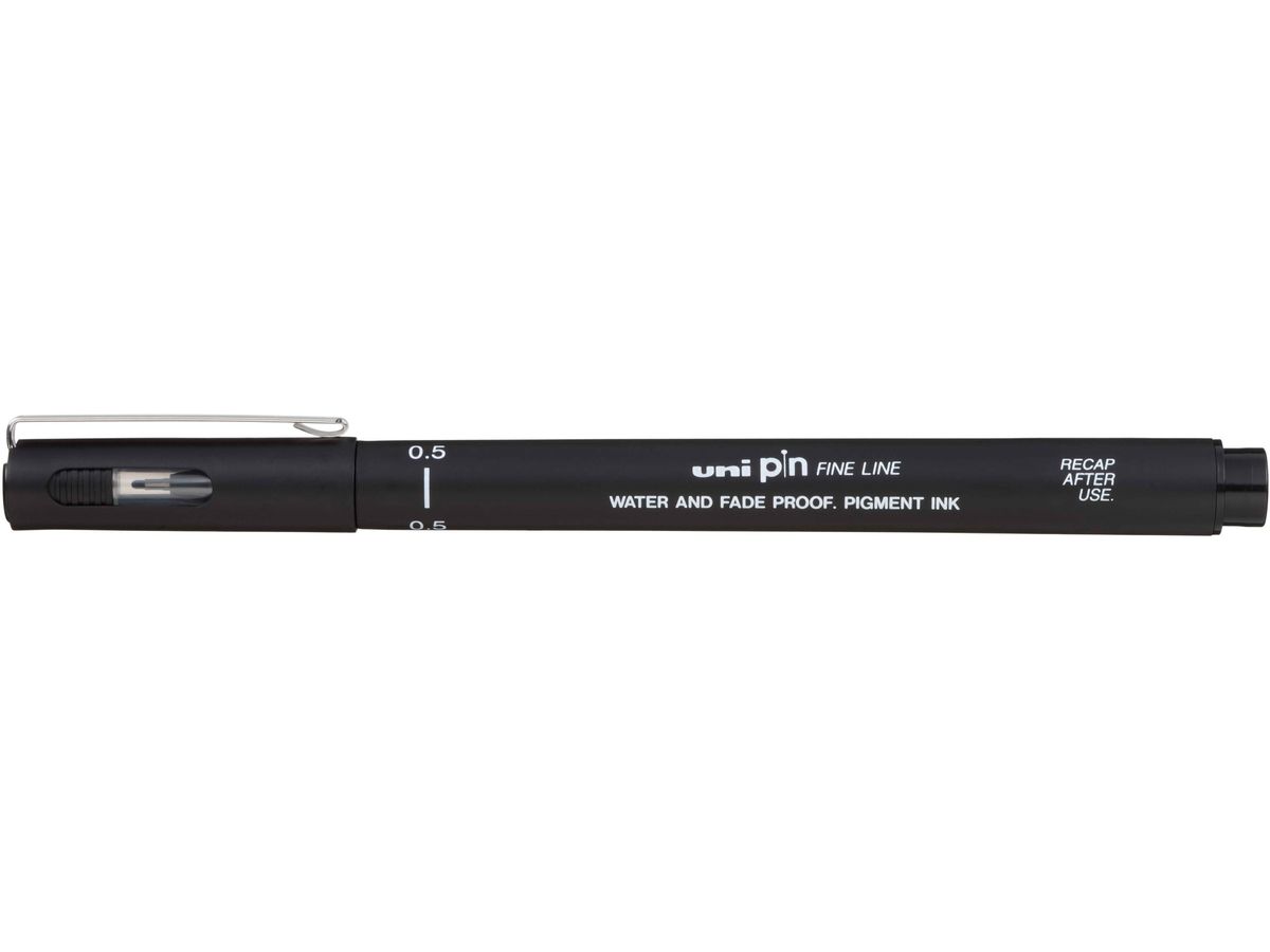 UNI-BALL Fineliner Pin 0,5mm PIN05200(S)B nero (4902778915387)