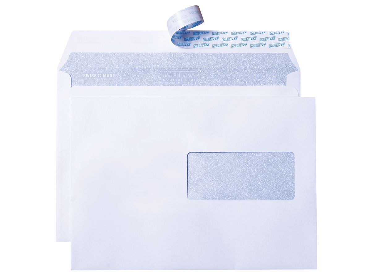 METTLER Buste finestra destra C5 8064 100g,ultra bianco,colla 500 p. (7640126062020)