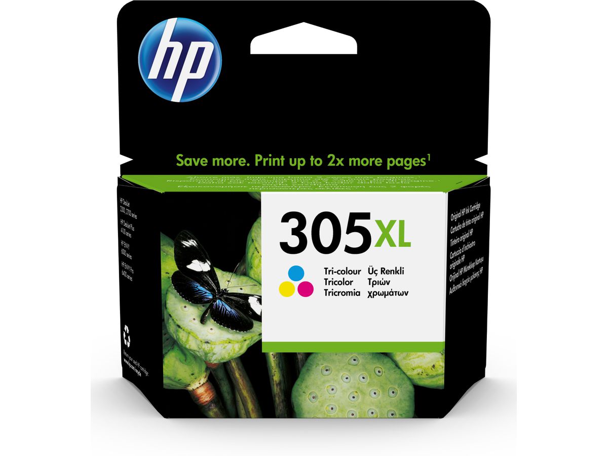 HP Cartouche d'encre 305XL color 3YM63AE DeskJet 2300/2700 200 pages (0193905429318)
