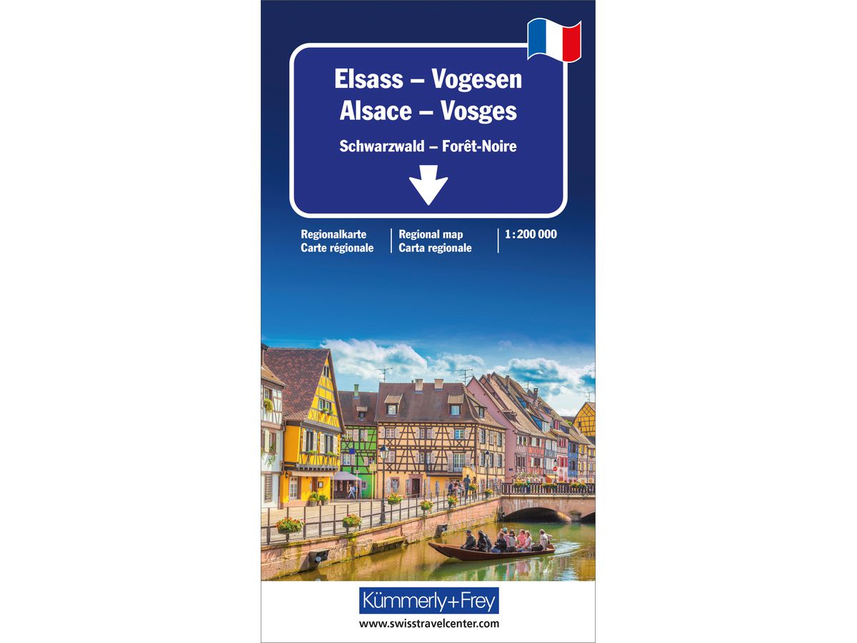 KÜMMERLY+FREY Strassenkarte Elsass 325901839 Vogensee-Schwarzw. 1:200'000 (9783259018392)
