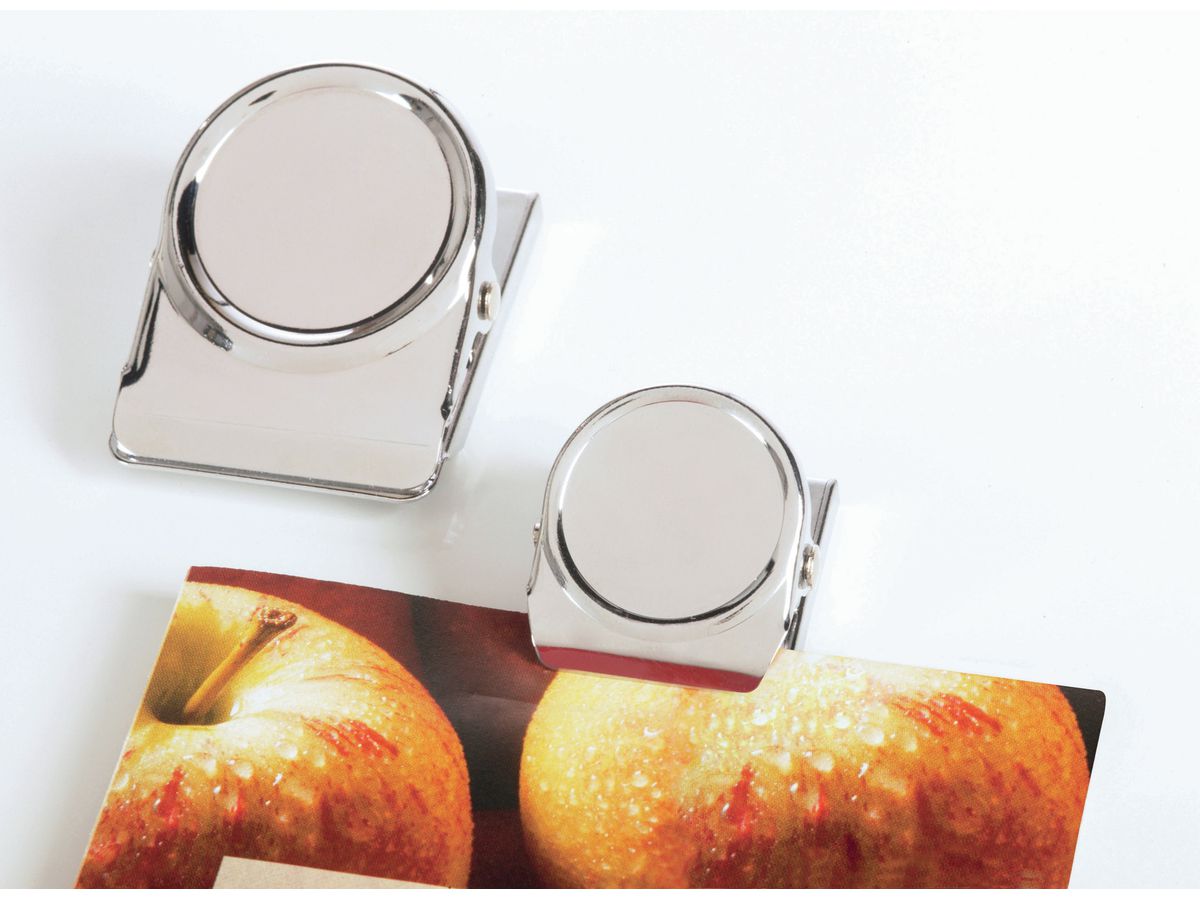 MAGNETOPLAN Calamita Clip argento 16670 piccolo, 35mm 3 pezzi (4013695028439)