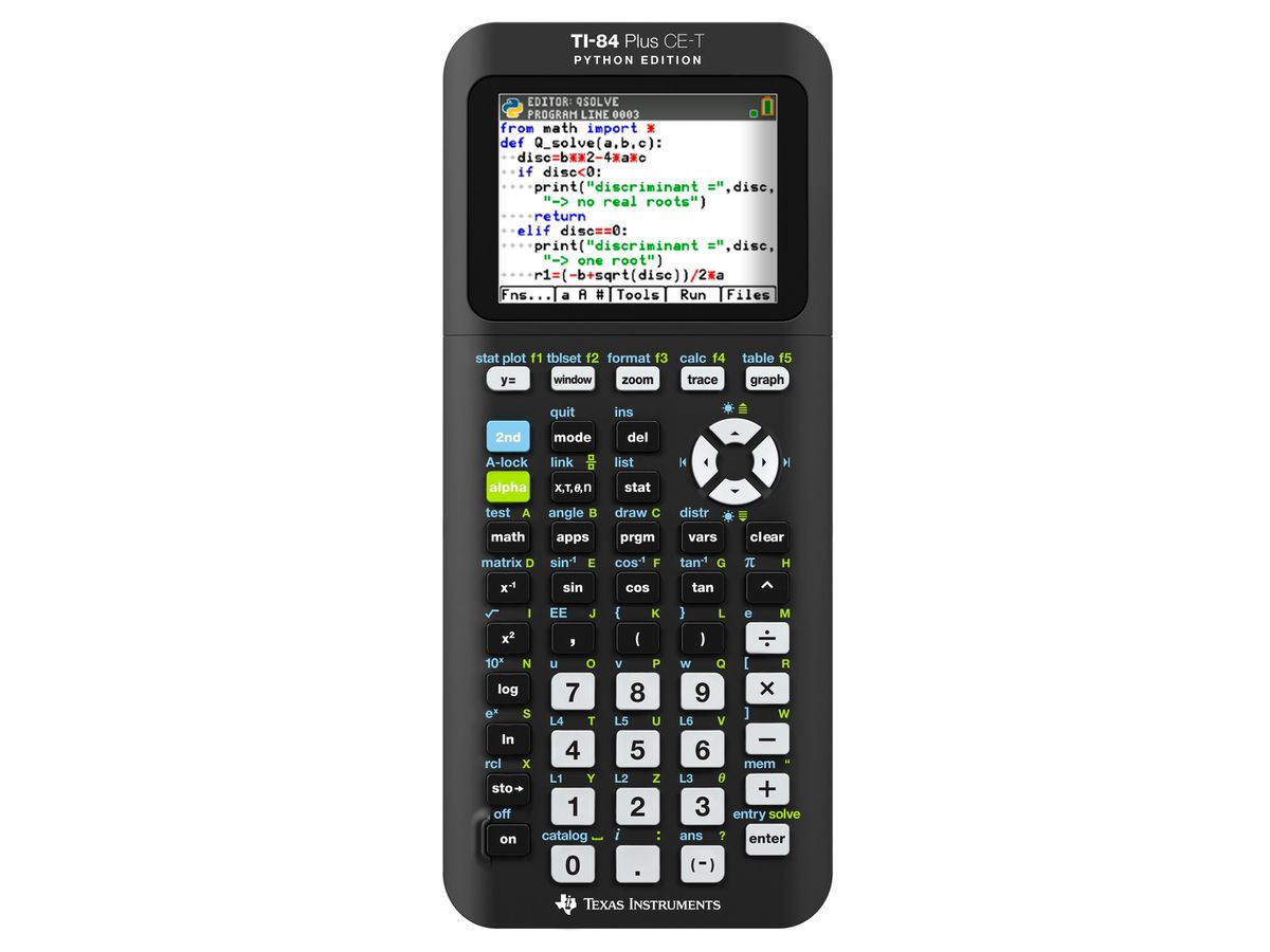TEXAS INSTRUMENTS Graphing Calculator DE/FR/EN TI-84 Plus CE-T PE Python Edition (3243480106856)