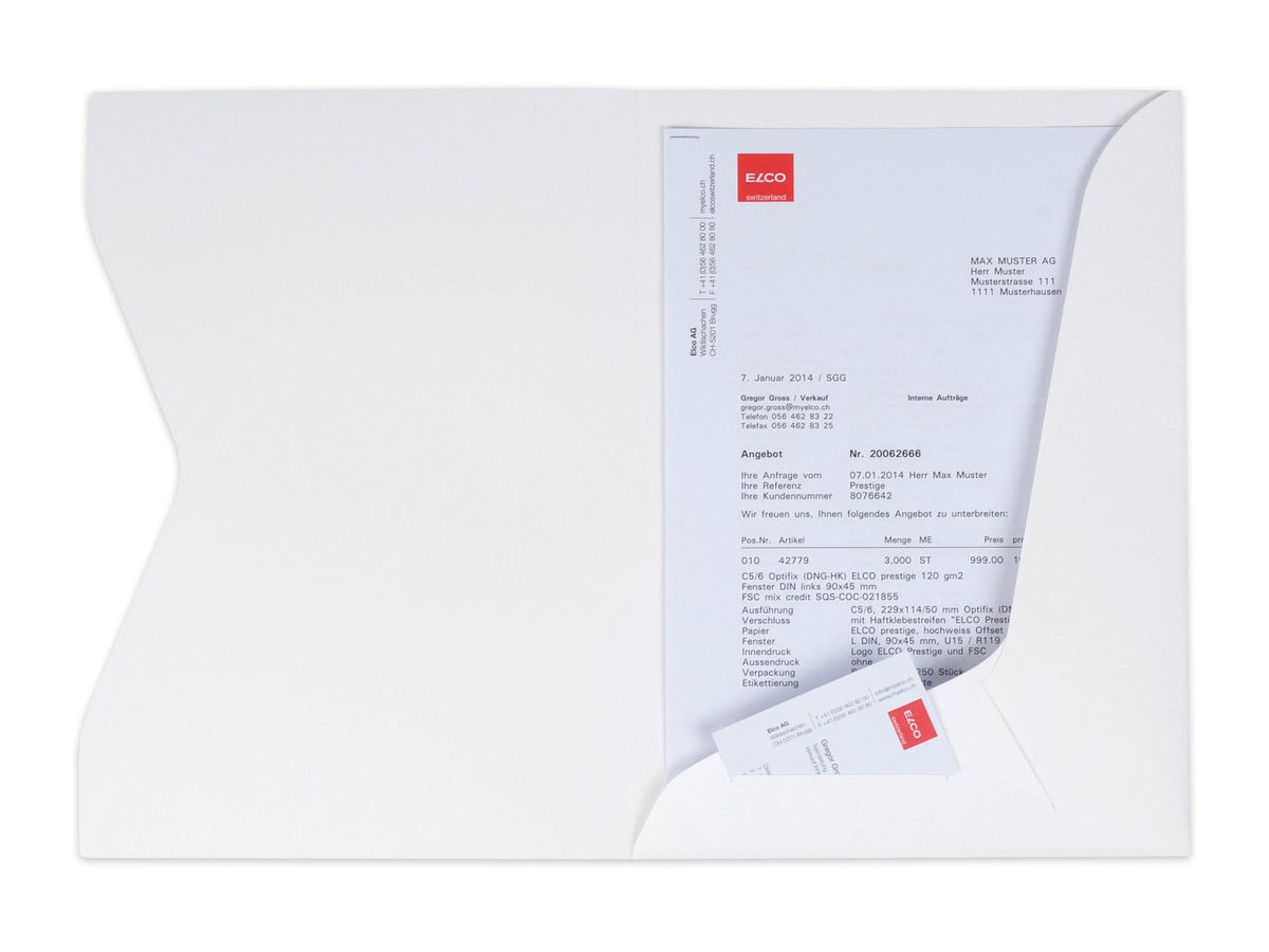 ELCO Cartella offerta Prestige A4 29450.33 bianco 10 pezzi (7611722018766)