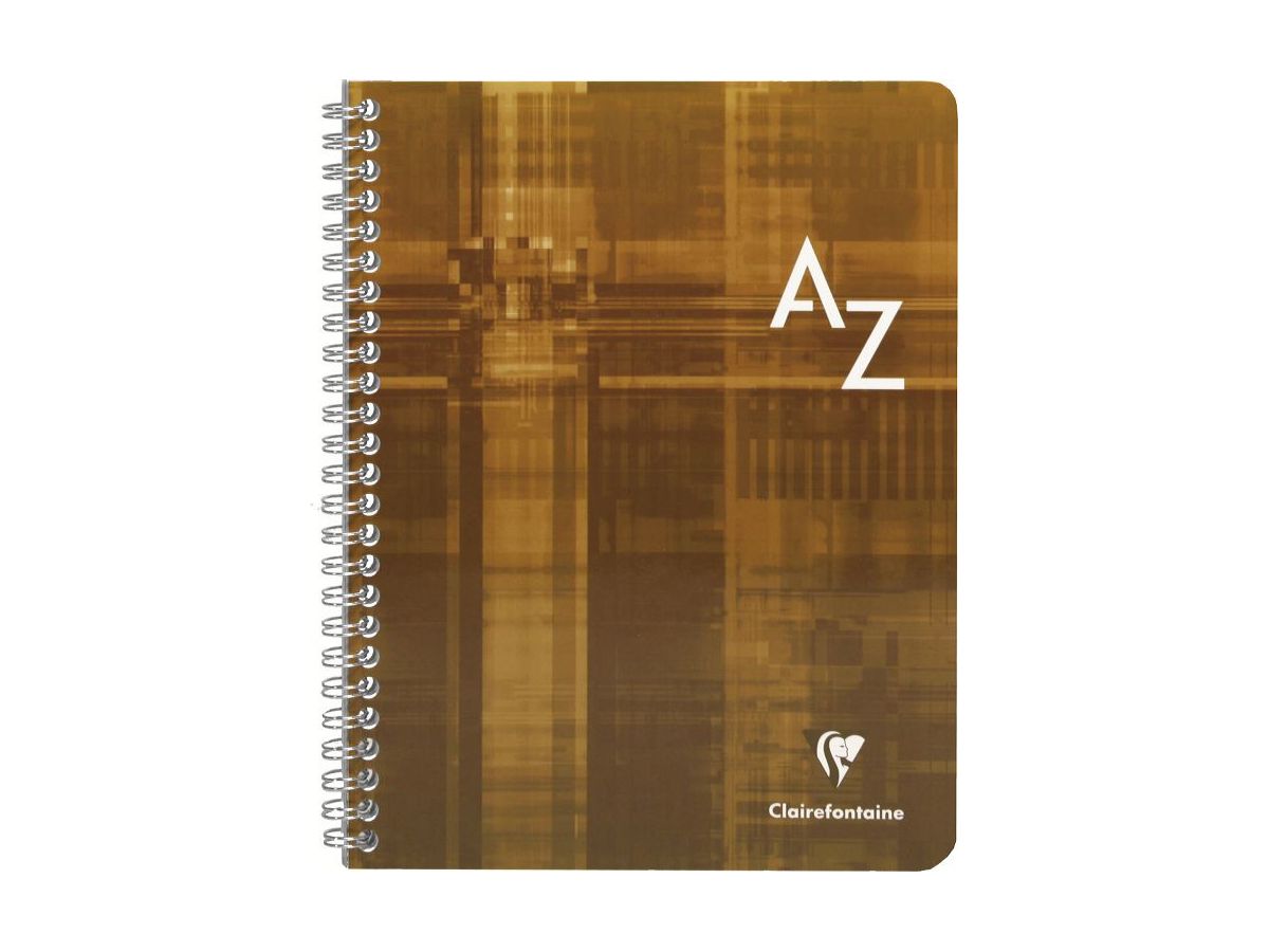CLAIREFONTAINE Spiralheft mit Index 17x22cm 8949 5mm, A-Z, ass. 50 Blatt (3329680894905)