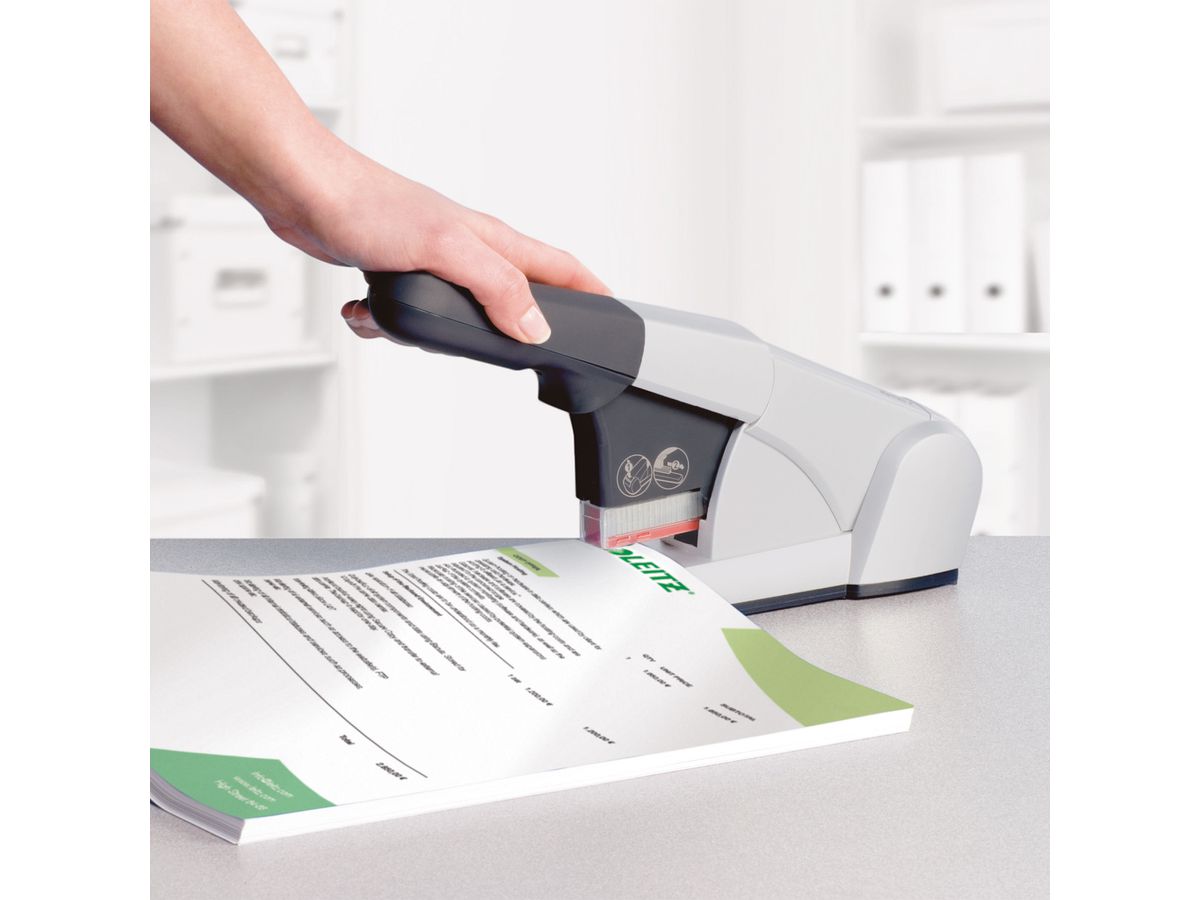 LEITZ Cucitrice 5551 55510084 grigio chiaro 80 fogli (4002432364008)