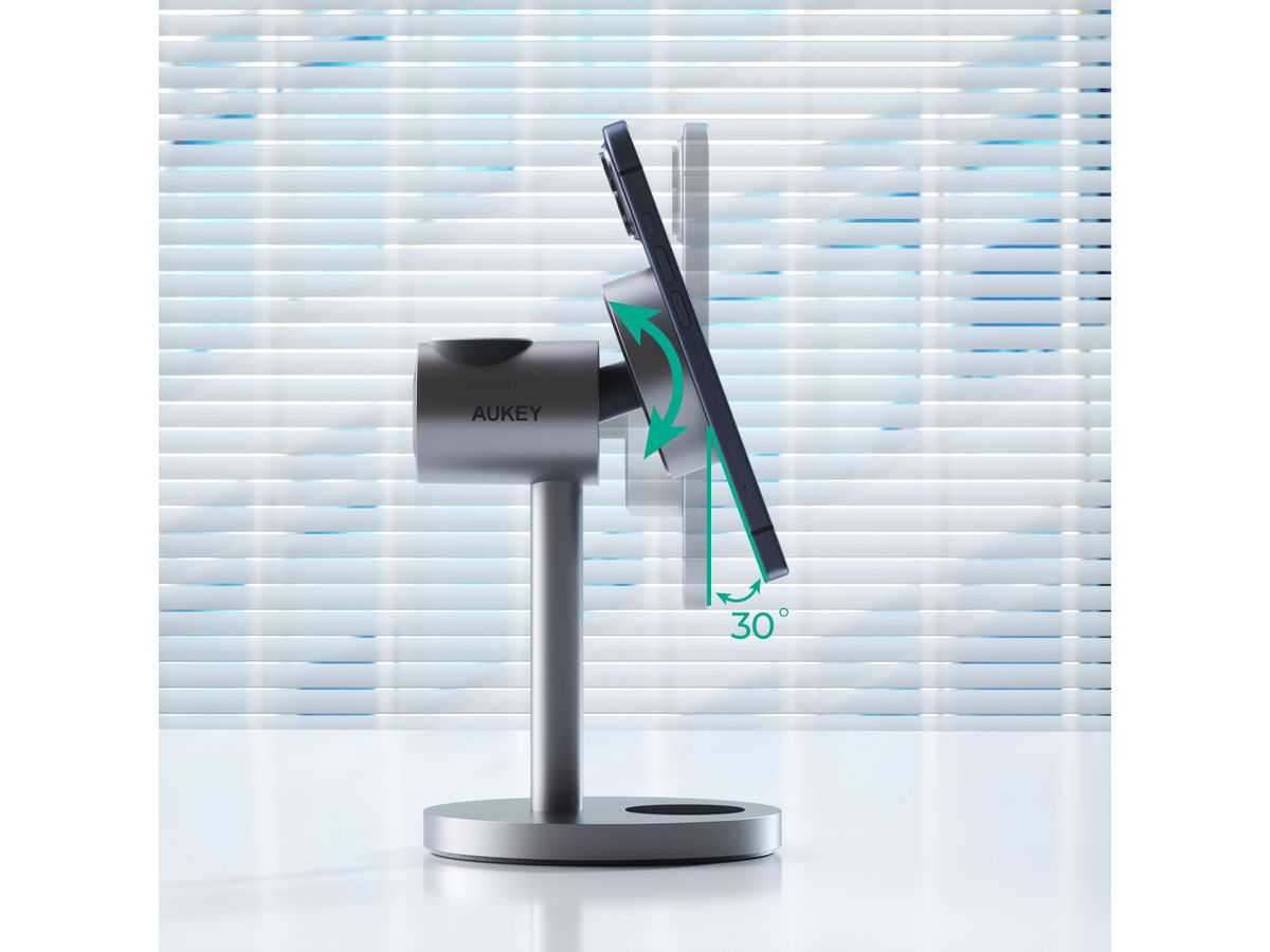 AUKEY MagFusion 3-IN-1 Fastcharger LC-MC311 Wireless Charger 15W (0689323787418)