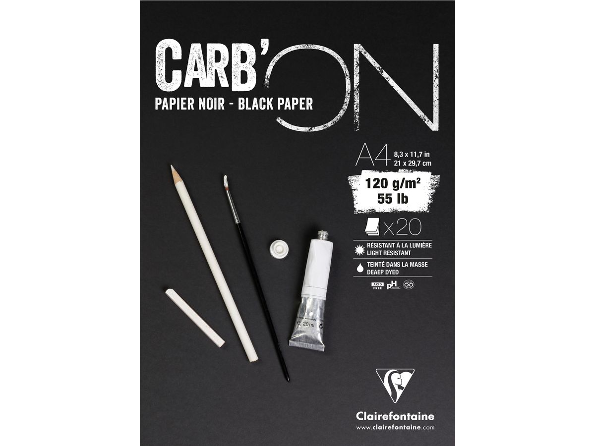 CLAIREFONTAINE Cary'On A4 975039C Nero 20 fogli (3329689750394)