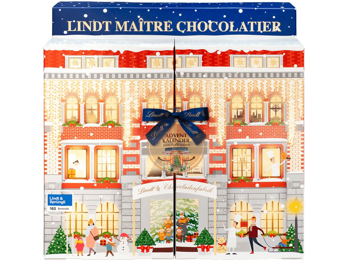 LINDT Calendario dell'Avvento 657729 Fabbrica 304g (9003600562290)