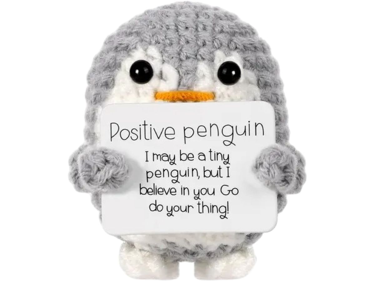 I AM CREATIVE Positive Penguin 10cm 219093 grau (7611983252305)