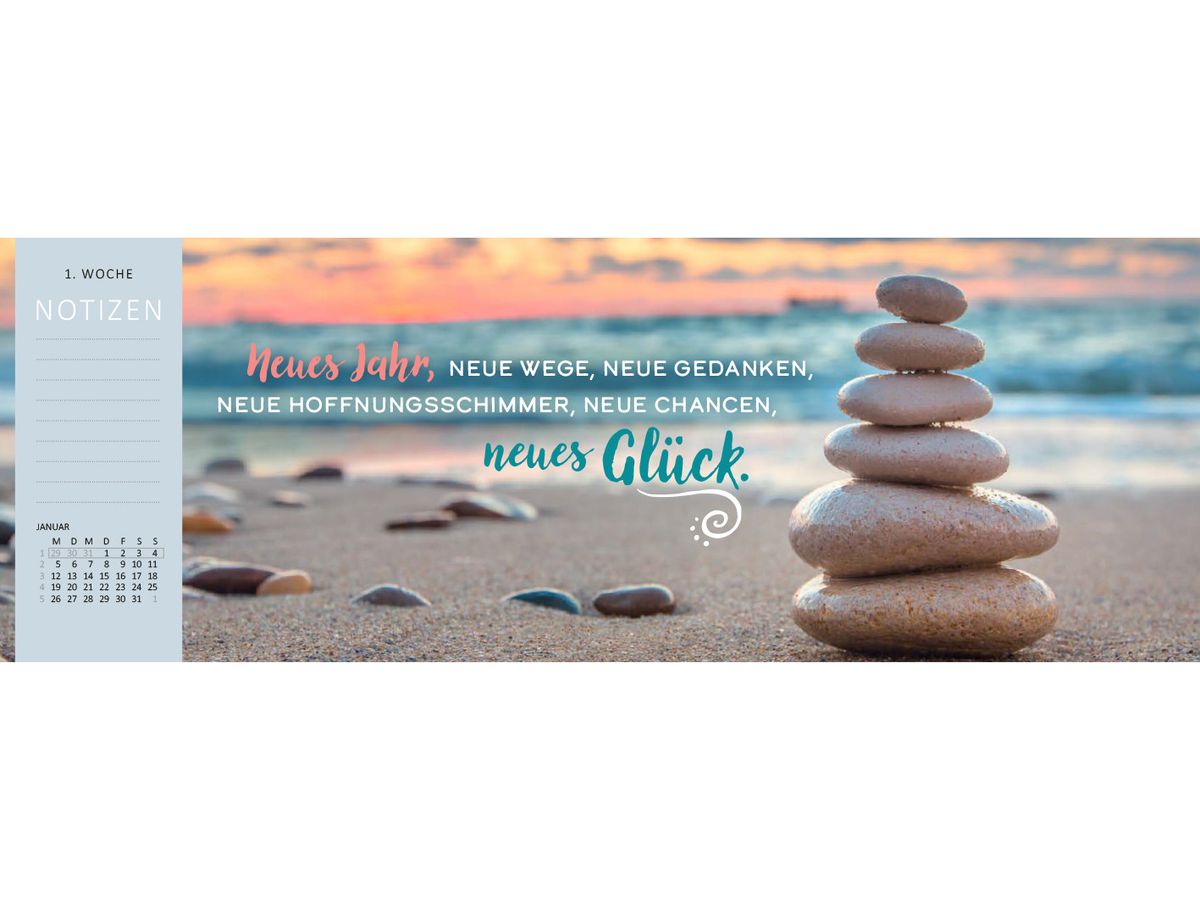 ARS EDITION Tischkalender 2026 13570 Einatmen DE 29.7x11.5cm (4014489135708)