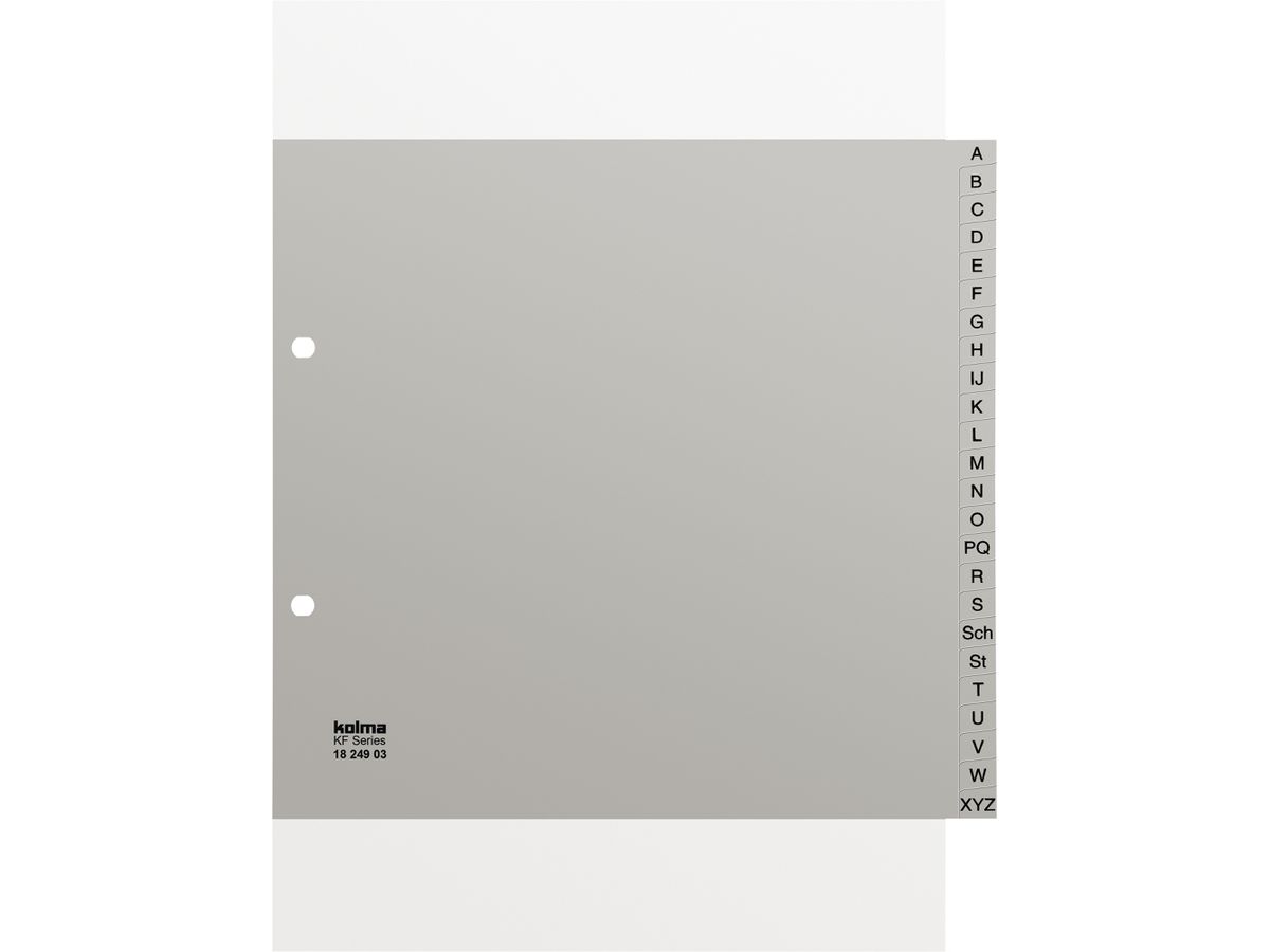 KOLMA Registro KolmaFlex A4 1/2 al. 18.249.03 grigio A-Z 24 pzi (7611967180013)