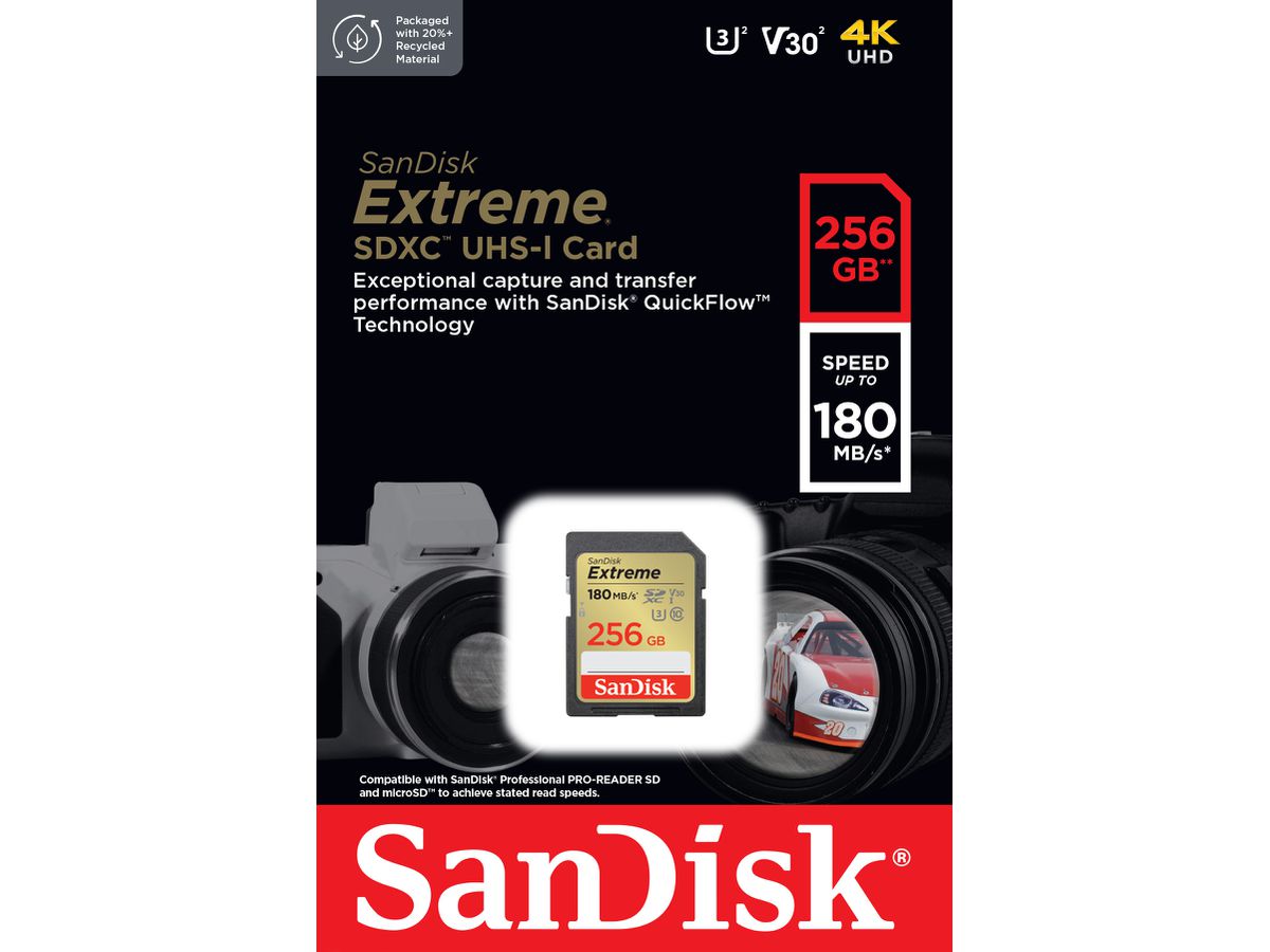 SANDISK Extreme SDXC 256GB SDSDXVV-256G-GNCIN (0619659188948)