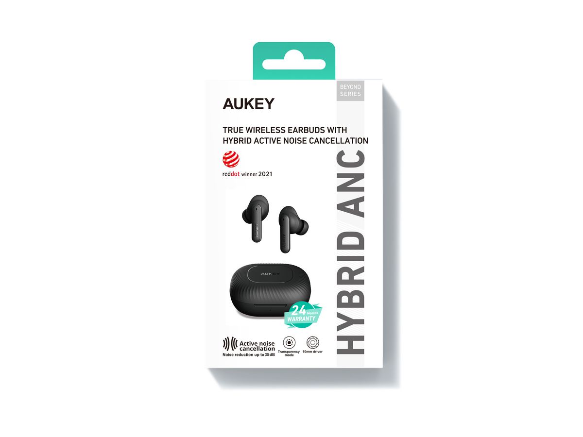 AUKEY Beyond Earbuds Hybrid ANC EP-N8 BK True Wireless, Black (0608119201280)