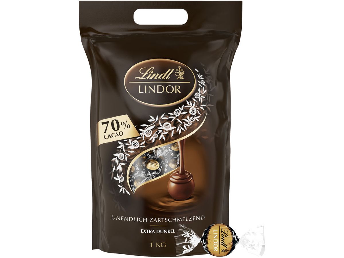 LINDT Lindor Palline 660252 Scuro 70% Cacao 1000g (8003340802527)