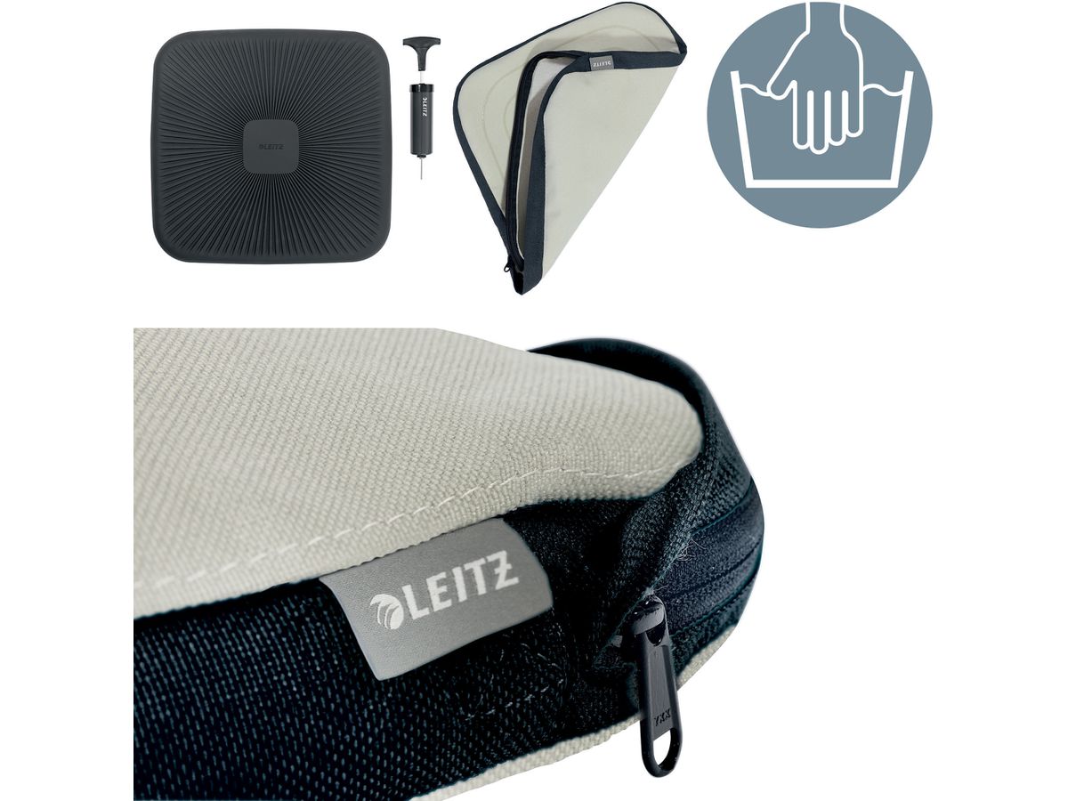 LEITZ Sitzkissen Ergo Active 6540-00-85 hellgrau mit Stoffbezug (4002432134724)