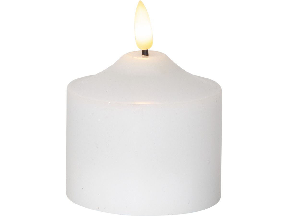 STAR TRADING LED Kerze Flamme 9.5cm 12.064-06 weiss (7391482041173)