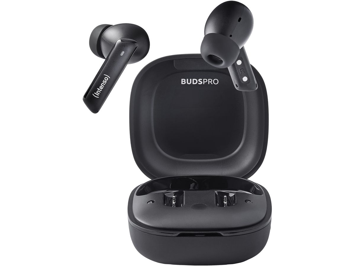 INTENSO Buds Pro Wirel. Earphones 3720500 T500AE, Hybrid ANC, Black (4034303034567)
