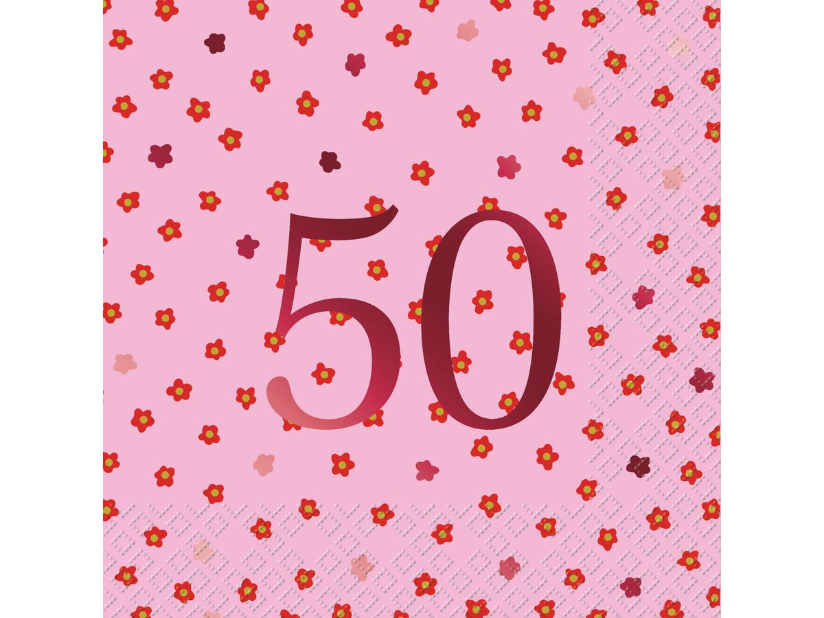 STEWO Servietten Yreka 33x33cm 2572516725 rosa 20 Stück (7630050886793)