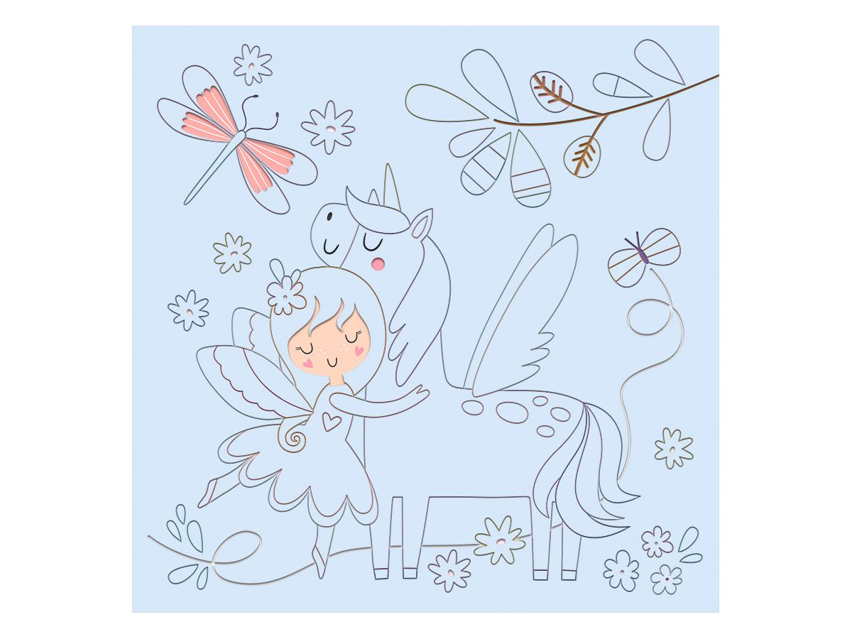 URSUS Immagini magiche da grattare 24560001F Terra delle fate, 21x21cm (4008525256908)